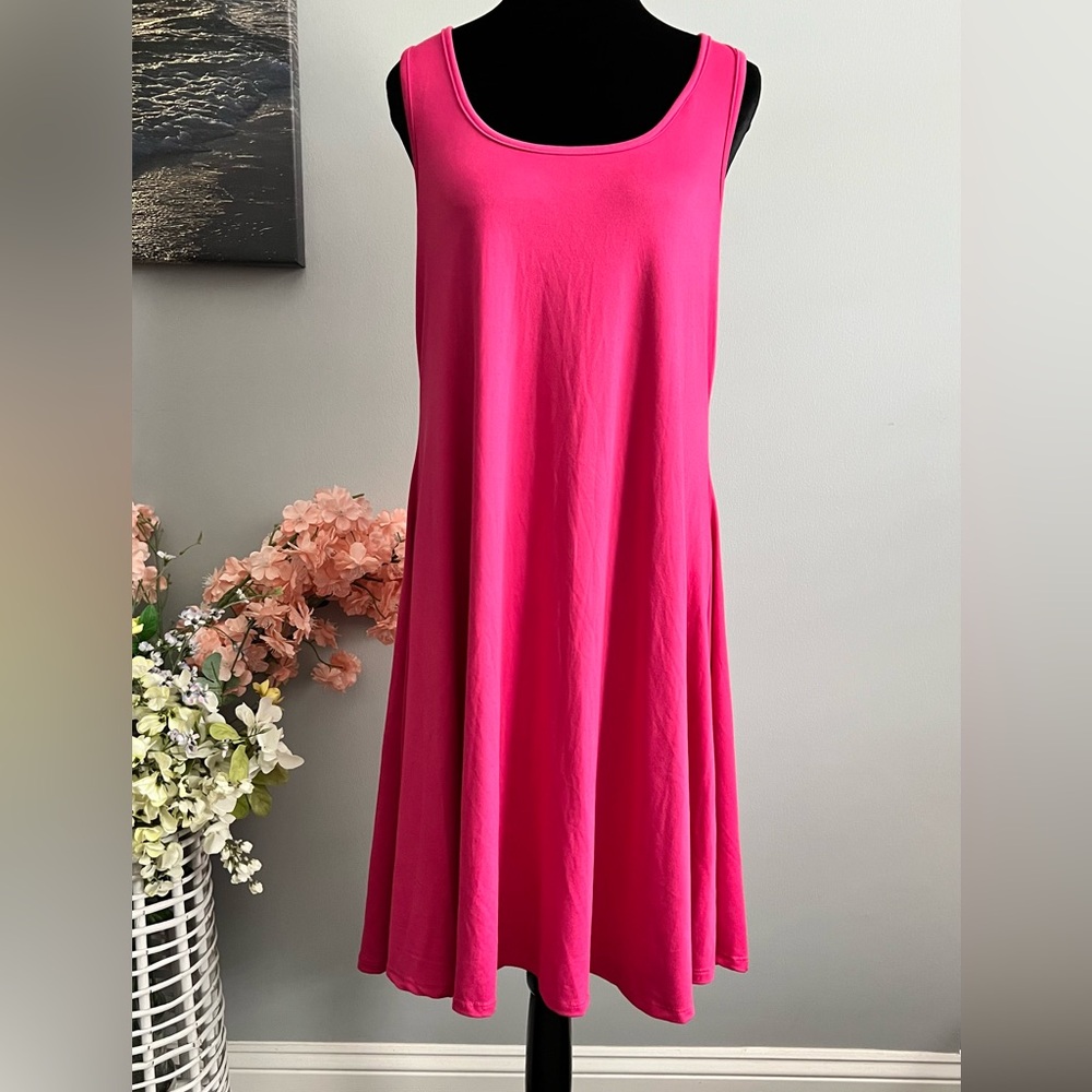 24seven Comfort Apparel Women's Sleeveless A-Line Fit and Flare Skater Dress XL